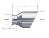 MBRP 15-23 Dodge Charger 5.7L/6.2L/6.4L T304 3in ID / 5in OD Out / 8in Length Angle Cut SS Tip thumbnail 2