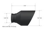 MBRP 15-23 Dodge Charger 5.7L/6.2L/6.4L T304 3in ID / 5in OD Out / 8in Length Angle Cut Black Tip thumbnail 2