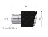 MBRP 15-23 Dodge Charger 5.7L/6.2L/6.4L T304 3in ID / 5in OD Out / 8in Length Angle Cut Carbon Tip thumbnail 2