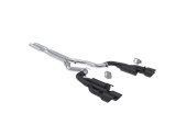 MBRP 2024+ Ford Mustang 5.0L Blk Alum. SS 3in Cat-Back Exhaust w/ Quad Blk Tips (Valve Delete) thumbnail 1