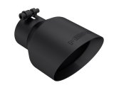 MBRP Universal 3in Hex Tip 5in Inlet 8in Length Dual Wall Exhaust Tip - Black Coated thumbnail 1