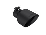 MBRP Universal 3in Hex Tip 5in Inlet 8in Length Dual Wall Exhaust Tip - Black Coated thumbnail 2