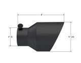 MBRP Universal 3in Hex Tip 5in Inlet 8in Length Dual Wall Exhaust Tip - Black Coated thumbnail 3