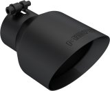 MBRP Universal 3in Hex Tip 5in Inlet 8in Length Dual Wall Exhaust Tip - Black Coated thumbnail 4