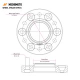 Mishimoto Wheel Spacers - 5x114.3 - 66.1 - 50 - M12 - Black thumbnail 7