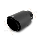 Mishimoto 2x Carbon Fiber Muffler Tip 2.5in Inlet 3.5in Outlet Black thumbnail 5