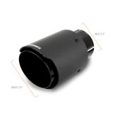 Mishimoto 2x Carbon Fiber Muffler Tip 2.5in Inlet 3.5in Outlet Black thumbnail 7