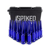 Mishimoto Mishimoto Steel Spiked Lug Nuts M12 x 1.5 24pc Set Blue thumbnail 8