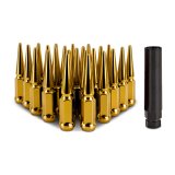 Mishimoto Mishimoto Steel Spiked Lug Nuts M12 x 1.5 24pc Set Gold thumbnail 1