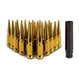 Mishimoto Mishimoto Steel Spiked Lug Nuts M12 x 1.5 24pc Set Gold thumbnail 2