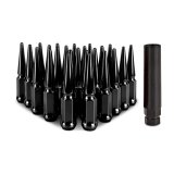 Mishimoto Mishimoto Steel Spiked Lug Nuts M14 x 1.5 24pc Set Black thumbnail 1
