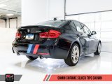 AWE Tuning BMW F3X 340i Touring Edition Axle-Back Exhaust - Chrome Silver Tips (90mm) thumbnail 4
