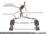 AWE Tuning Audi B8 A5 2.0T Touring Edition Exhaust - Quad Outlet Diamond Black Tips thumbnail 1