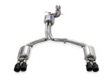 AWE Tuning Audi C7.5 A6 3.0T Touring Edition Exhaust - Quad Outlet Diamond Black Tips thumbnail 2