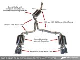 AWE Tuning Audi B8 A4 Touring Edition Exhaust - Quad Tip Diamond Black Tips - Does not fit Cabriolet thumbnail 4
