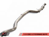AWE Tuning BMW F30 340i Performance Mid Pipe thumbnail 2
