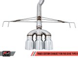 AWE Tuning 2017+ Honda Civic Type R Track Edition Exhaust w/Front Pipe & Triple Chrome Silver Tips thumbnail 8