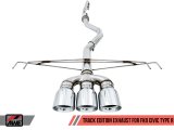AWE Tuning 2017+ Honda Civic Type R Track Edition Exhaust w/Front Pipe & Triple Chrome Silver Tips thumbnail 9