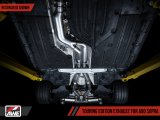 AWE Tuning 2020 Toyota Supra A90 Resonated Touring Edition Exhaust - 5in Chrome Silver Tips thumbnail 6
