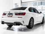 AWE Tuning 2019+ BMW M340i (G20) Non-Resonated Touring Edition Exhaust - Quad Diamond Black Tips thumbnail 5
