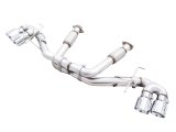 AWE Tuning 2020 Chevrolet Corvette (C8) Track Edition Exhaust - Quad Chrome Silver Tips thumbnail 1