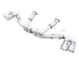 AWE Tuning 2020 Chevrolet Corvette (C8) Track Edition Exhaust - Quad Chrome Silver Tips thumbnail 2