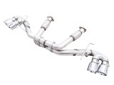 AWE Tuning 2020 Chevrolet Corvette (C8) Track Edition Exhaust - Quad Chrome Silver Tips thumbnail 3