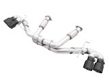 AWE Tuning 2020 Chevrolet Corvette (C8) Track Edition Exhaust - Quad Diamond Black Tips thumbnail 1