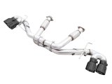 AWE Tuning 2020 Chevrolet Corvette (C8) Track Edition Exhaust - Quad Diamond Black Tips thumbnail 2