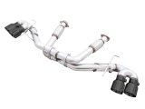 AWE Tuning 2020 Chevrolet Corvette (C8) Track Edition Exhaust - Quad Diamond Black Tips thumbnail 3