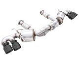 AWE Tuning 2020 Chevrolet Corvette (C8) Touring Edition Exhaust - Quad Diamond Black Tips thumbnail 1