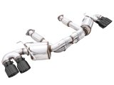 AWE Tuning 2020 Chevrolet Corvette (C8) Touring Edition Exhaust - Quad Diamond Black Tips thumbnail 2