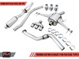 AWE Tuning 2017+ Honda Civic Type R Touring Edition Exhaust w/Front & Mid Pipes - Chrome Silver Tips thumbnail 4