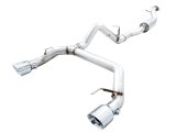 AWE Tuning 2021+ Ford Bronco 0FG Dual Rear Exit Exhaust w/Chrome Silver Tips & Bash Guard thumbnail 3