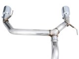 AWE Tuning 2021+ Ford Bronco 0FG Dual Rear Exit Exhaust w/Chrome Silver Tips & Bash Guard thumbnail 5