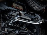 AWE Tuning 2021+ Ford Bronco 0FG Dual Rear Exit Exhaust w/Chrome Silver Tips & Bash Guard thumbnail 9