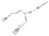 AWE Tuning 4th Gen GM 1500 5.3L 0FG Cat-Back Split Rear Exit (w/ Bumper Cutouts) - Quad Chrome Tips thumbnail 2