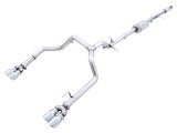 AWE Tuning 4th Gen GM 1500 5.3L 0FG Cat-Back Split Rear Exit (w/ Bumper Cutouts) - Quad Chrome Tips thumbnail 3