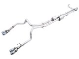 AWE Tuning 22-23 GMC Sierra 1500 AT4X 6.2L 0FG Catback Split Dual (Flat Bumper) - Chrome Silver Tips thumbnail 1