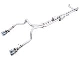 AWE Tuning 22-23 GMC Sierra 1500 AT4X 6.2L 0FG Catback Split Dual (Flat Bumper) - Chrome Silver Tips thumbnail 2