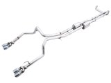 AWE Tuning 22-23 GMC Sierra 1500 AT4X 6.2L 0FG Catback Split Dual (Flat Bumper) - Chrome Silver Tips thumbnail 3