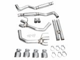 AWE 2024 Ford Mustang Dark Horse S650 RWD Track Edition Cat-Back Exhaust w/ Quad Chrome Silver Tips thumbnail 5