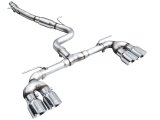 AWE Tuning MK8 Volkswagen Golf R 3in Track Edition Quad Exhaust - Chrome Silver Tips thumbnail 2