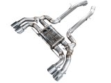 AWE Tuning 20-25 BMW X3 M/M Comp (F97) AWD SwitchPath Axle-Back Exhaust - Chrome Silver Tips thumbnail 1