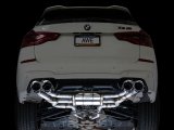 AWE Tuning 20-25 BMW X3 M/M Comp (F97) AWD SwitchPath Axle-Back Exhaust - Chrome Silver Tips thumbnail 8