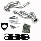 JBA 03-13 GM Truck 4.3L V6 1-1/2in Primary Silver Ctd Cat4Ward Header thumbnail 1