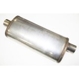JBA Universal Straight-Through Style 304SS Muffler 18x8x5 2.5in Inlet Diameter Offset/Center thumbnail 2