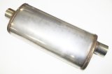 JBA Universal Straight-Through Style 304SS Muffler 18x8x5 2.5in Inlet Diameter Offset/Center thumbnail 3