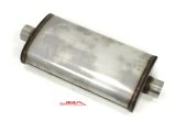 JBA Universal Dual Core 304SS Muffler 22x11x6 3in Inlet Diameter thumbnail 2