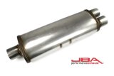 JBA Universal Chambered Style 304SS Muffler 25x8x5in 3in Center/Dual out thumbnail 2